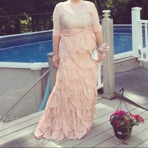 Mermaid heart shaped baby pink dress size 16